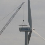 Crane Working on Wind Turbine