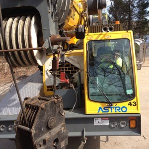 Employee Operating Crane