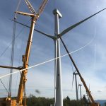 Crane Working on Wind Turbine