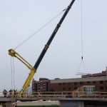 Crane Working on Rooftop