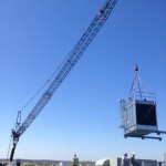 Crane Working on Rooftop