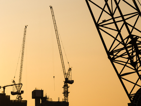 Construction Crane at oil site 