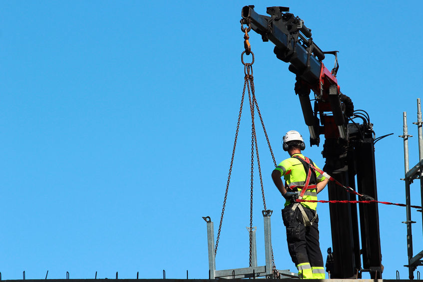 Crane supervisor watching a lift 