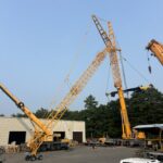 770 ton Liebherr crane at building construction worksite